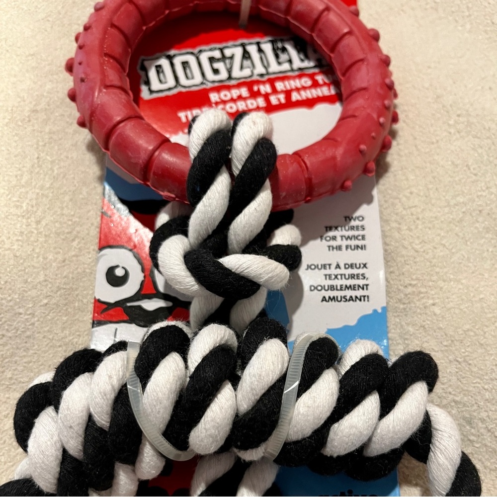Petmate Dogzilla Rope 'N Ring Tug - Picture 3 of 3